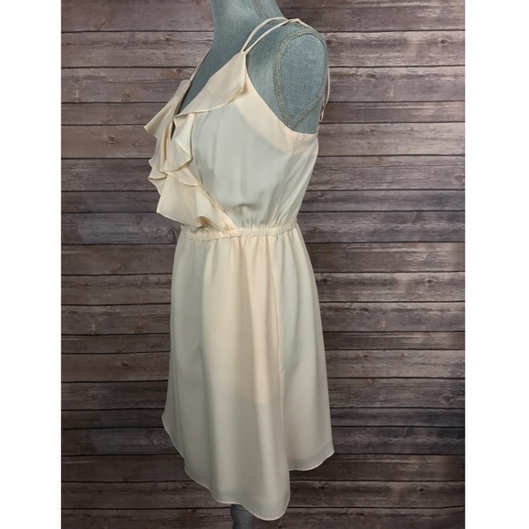 {BCBGeneration} Ruffle Front Peach Mini Dress - Picture 3 of 5