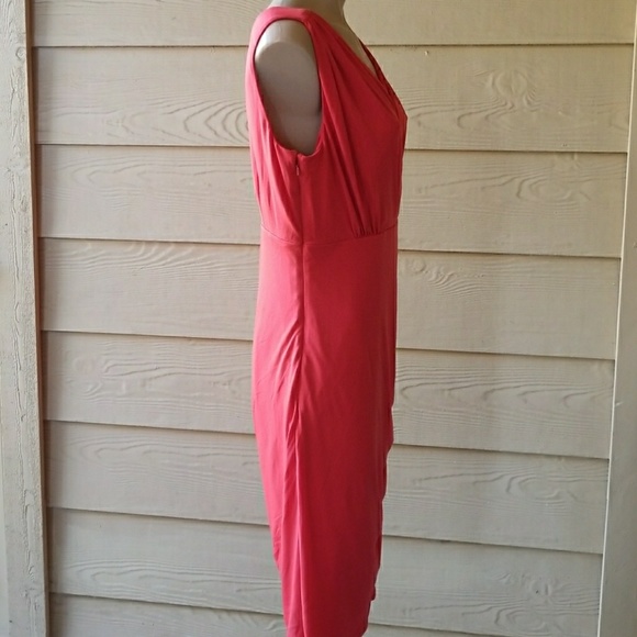 Alfani Red Ruched Dress Sz12 Nwt Ret.$140 - Picture 5 of 6