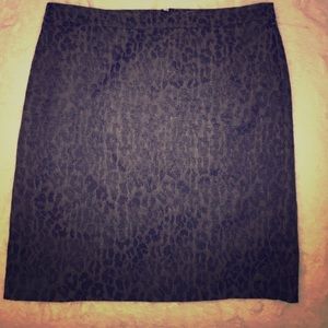 Ann Taylor Leopard Print Skirt Size 10