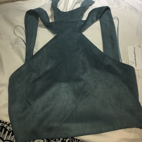 Steel blue crop top - Picture 2 of 3