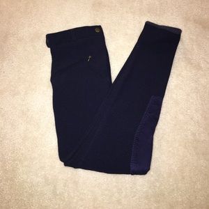 Navy blue horseback riding breeches