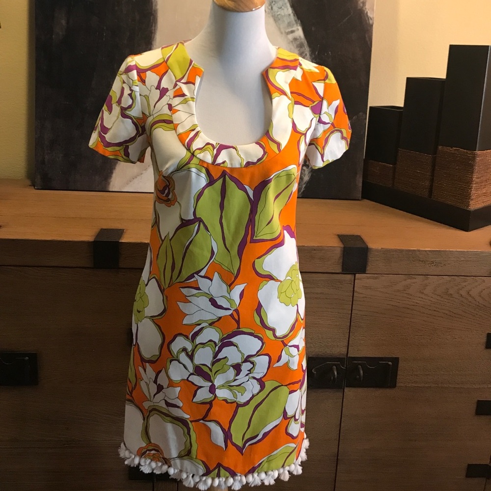 Trina Turk Graphic Floral Print Mini Dress