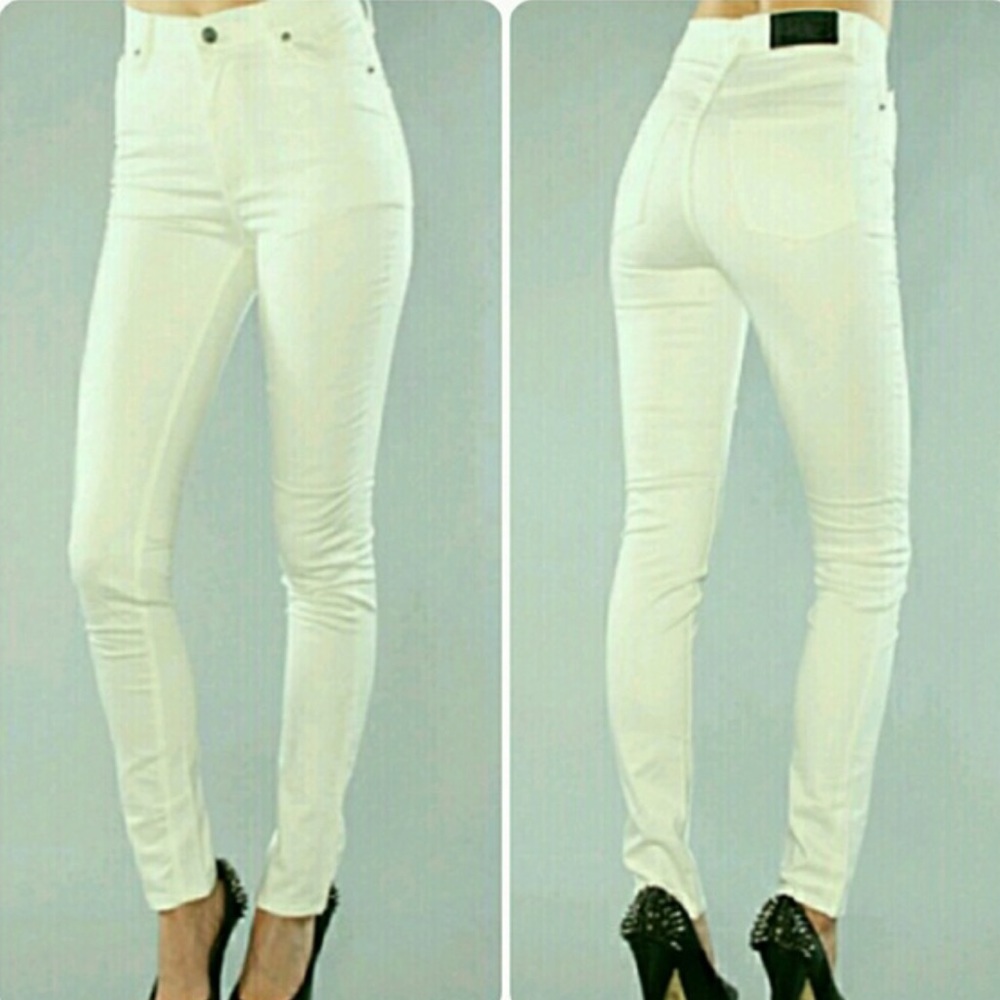 High waisted white Cheap Monday jeans - size 27