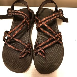 Brown & Coral Chacos