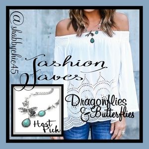 Boutique Jewelry - Gardenia Butterfly Statement Necklace Boutique Jewelry - Gardenia Butterfly Statement Necklace