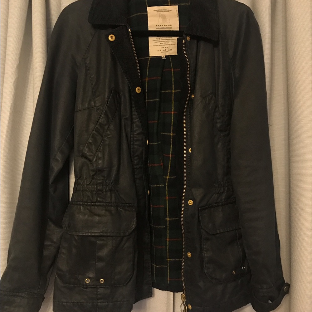 Zara Barbour style coat