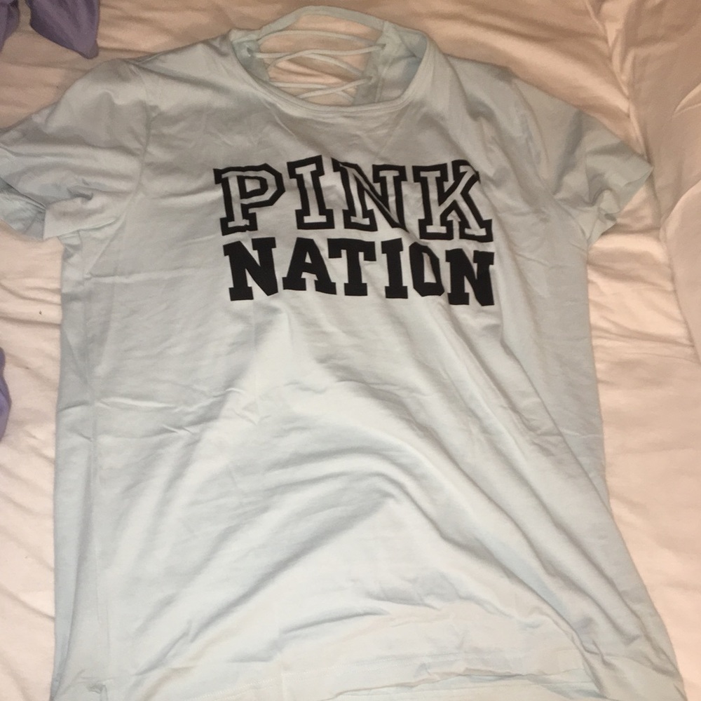 PINK teal tshirt