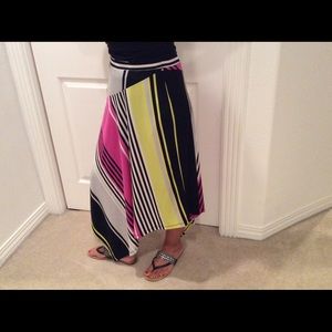 Colorful Handkerchief Hemline Skirt