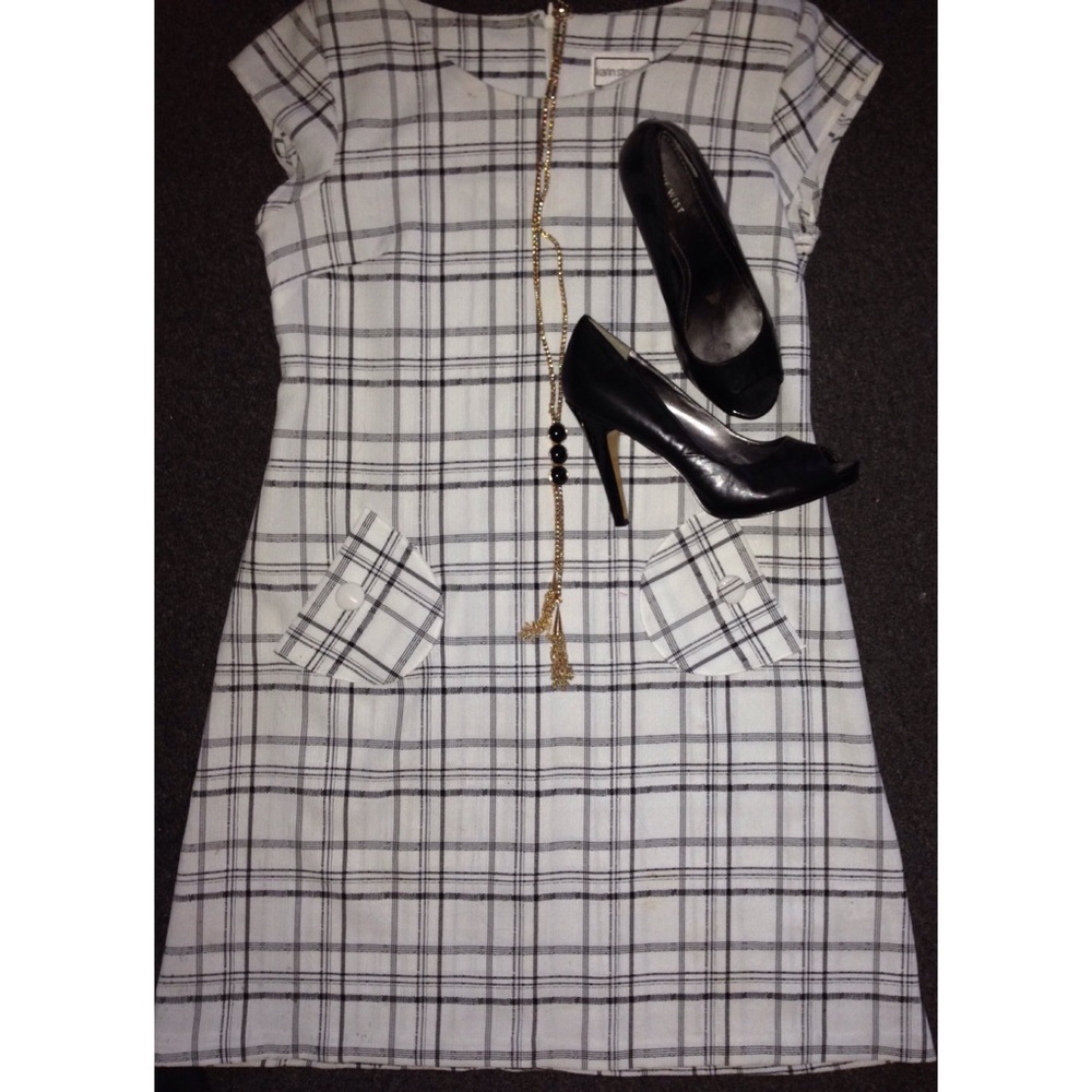Karin Stevens Black & White Midi Dress