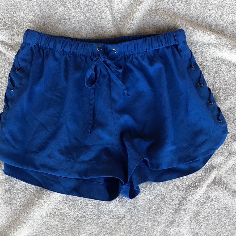 Royal blue flowy shorts