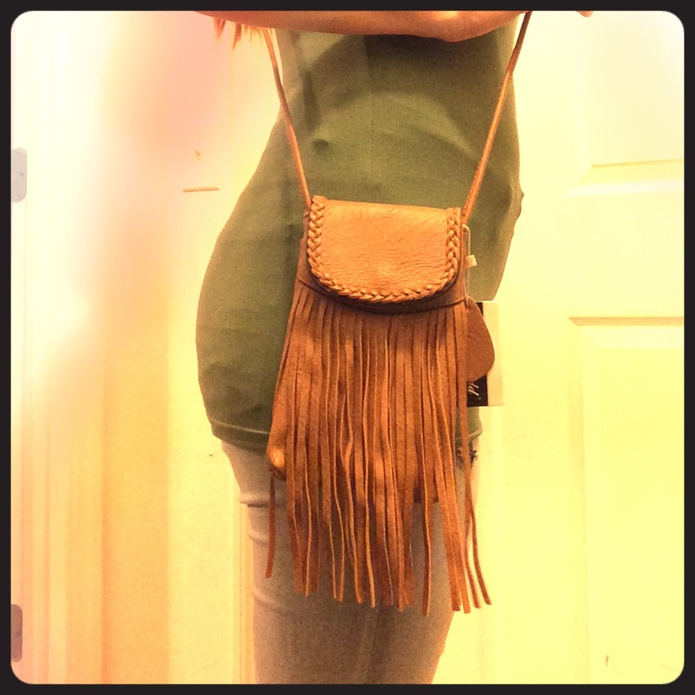 Fringe mini cross body bag