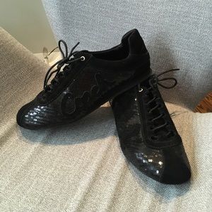 Coach Black Sequin Tennis Shoes