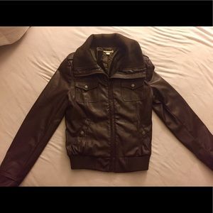 Dark Brown Pleather Jacket