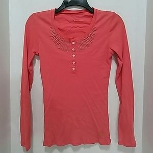 Calvin Klein Jean Orange Long Sleeves Size S