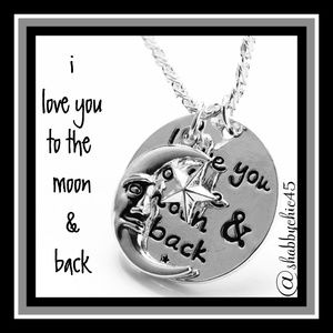 I Love You to the Moon and Back Sentiment Necklace