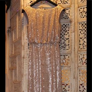 Sequin Rose Gold Prom/Bridesmaids Dress