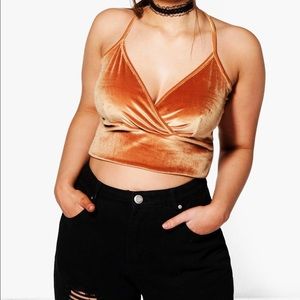 Burnt Orange Velvet Bralette