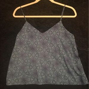 Paper Crane blue patterned tank top
