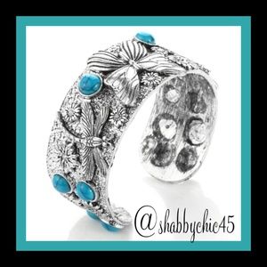 Boutique Jewelry - Southwestern Turquoise Butterfly Cuff Bracelet Boutique Jewelry - Southwestern Turquoise Butterfly Cuff Bracelet