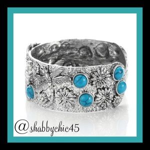 Boutique Jewelry - Southwestern Turquoise Butterfly Cuff Bracelet Boutique Jewelry - Southwestern Turquoise Butterfly Cuff Bracelet