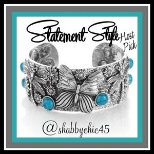 Boutique Jewelry - Southwestern Turquoise Butterfly Cuff Bracelet Boutique Jewelry - Southwestern Turquoise Butterfly Cuff Bracelet