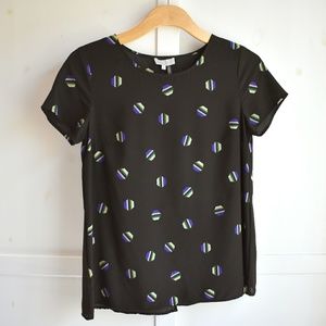 Geometric Dot Black Chiffon Top 1 State