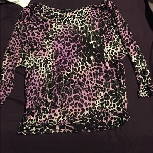 Purple cheetah print shirt