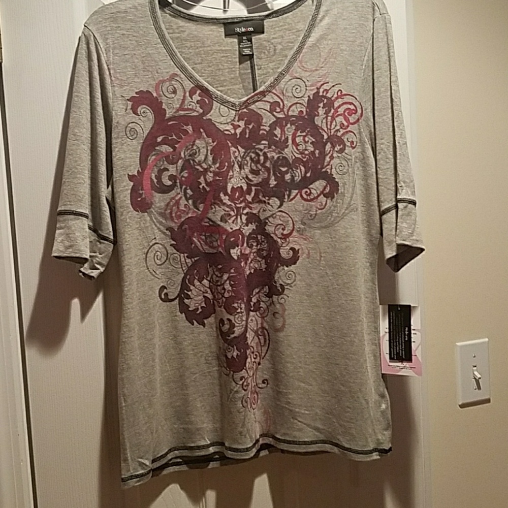 Style & Co Pink cancer shirt