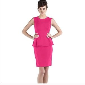 Calvin Klein Pink Peplum Office Dress