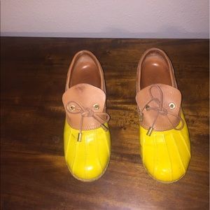 Tory Burch Yellow Rain Clogs