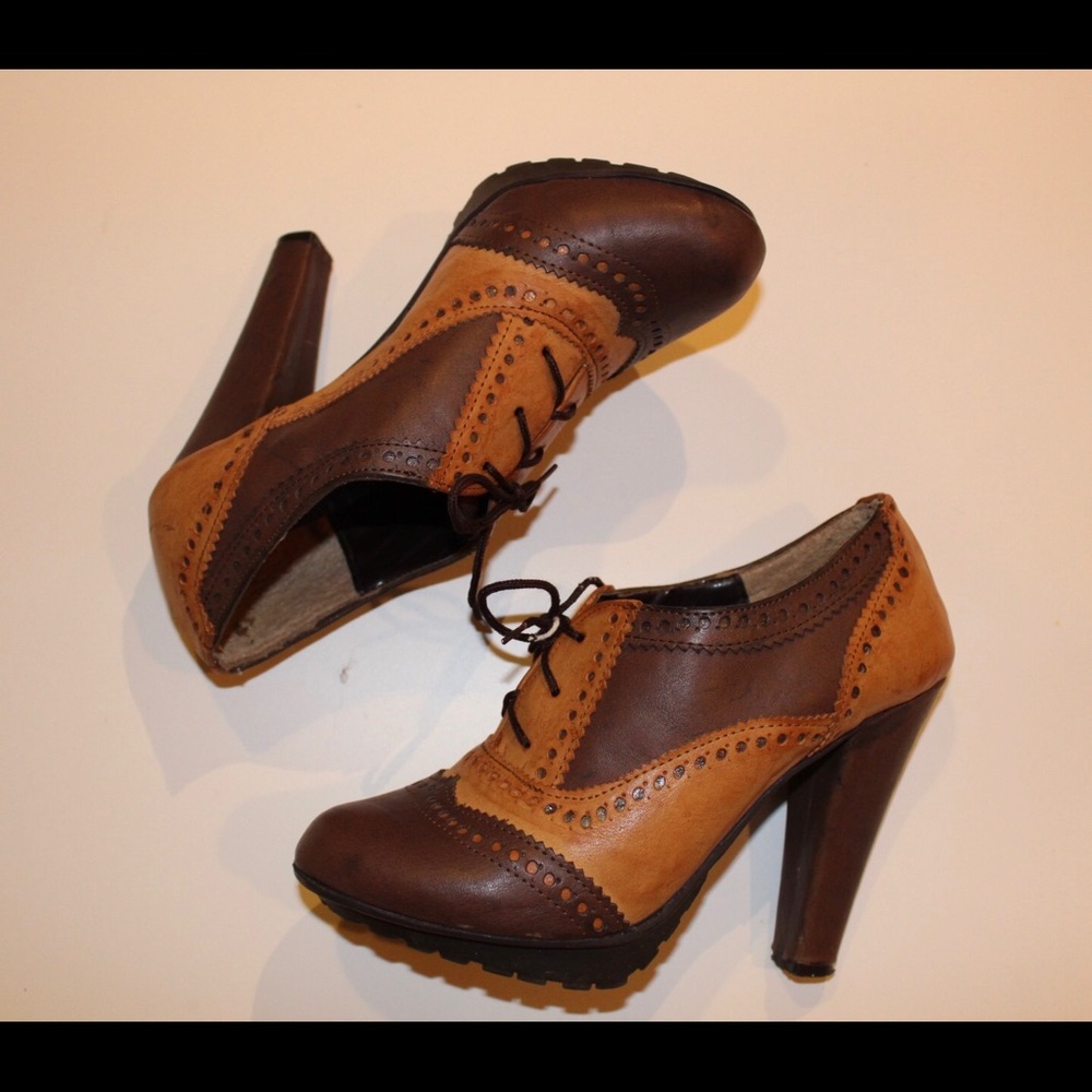 Leather Oxford Heels
