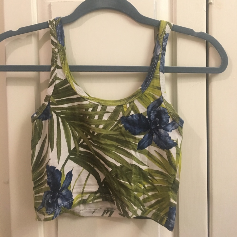 Brandy Melville Tropical Crop Top