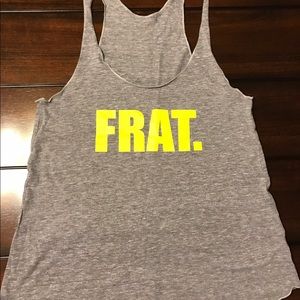 Size medium grey & neon FRAT tank