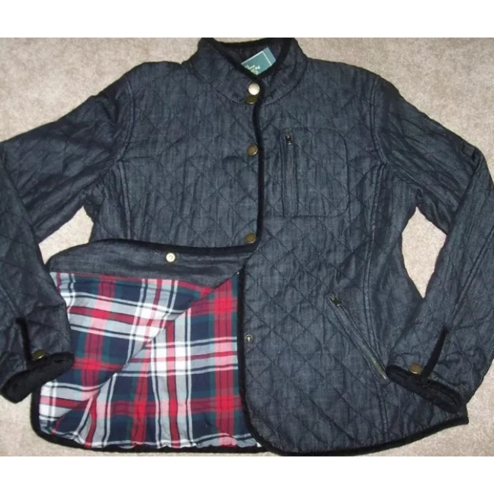 Ralph Lauren jeans black cotton quilted coat