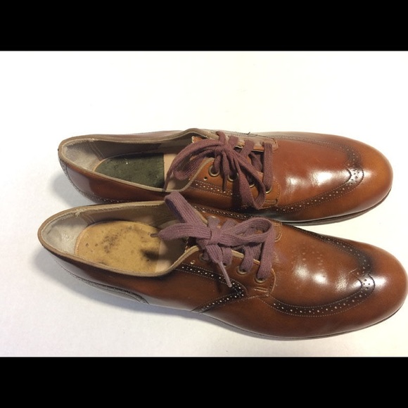 Vintage Split Leather Wingtip Oxford Brown Shoes main image 8