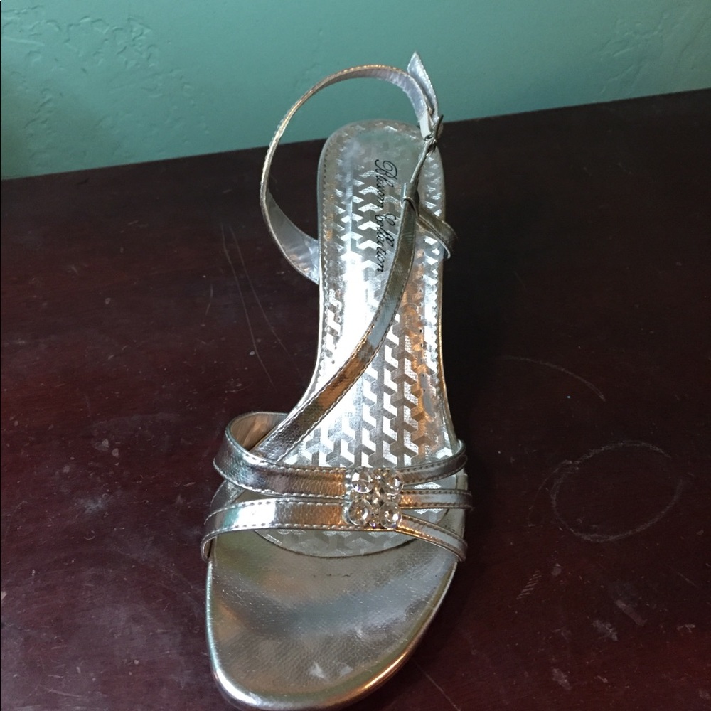 Silver high heels!!! NWOT!!