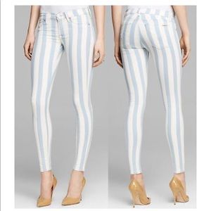 Hudson Krista Super Skinny Striped Skinny Jeans