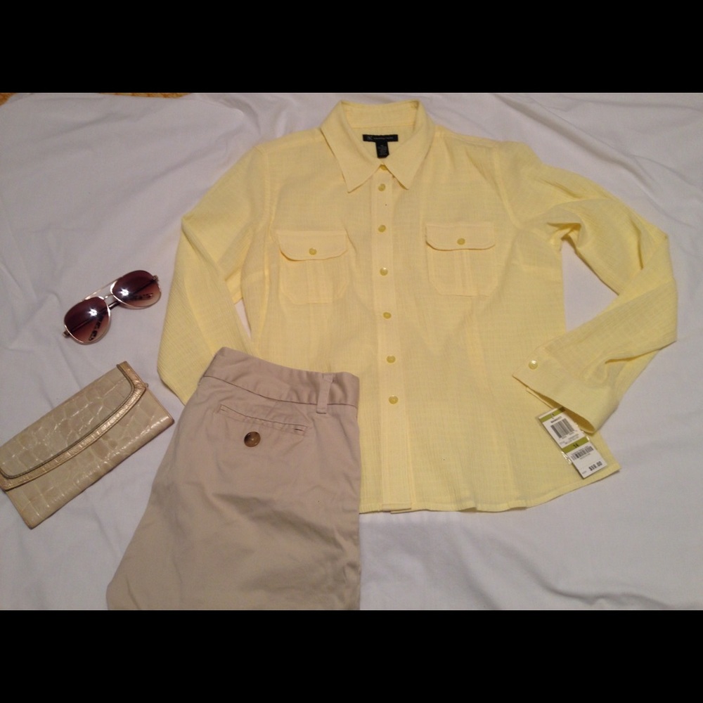 INC International Concepts Size14 sheer blouse NWT