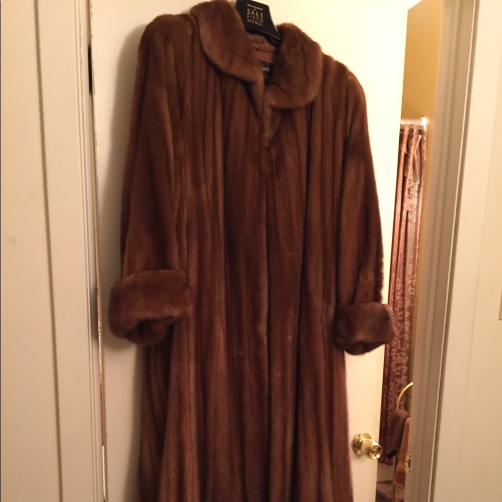 Full Length Whiskey Mink Swing Coat