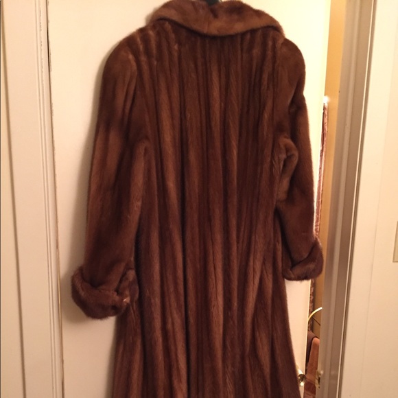 Full Length Whiskey Mink Swing Coat - Picture 2 of 2
