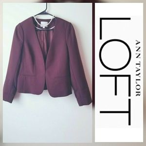Ann Taylor Loft Maroon Blazer