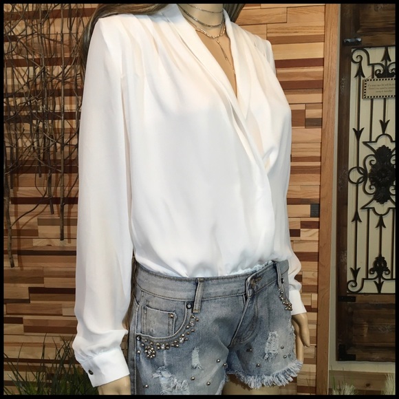 Crossover Blouse Bodysuit - Picture 3 of 8