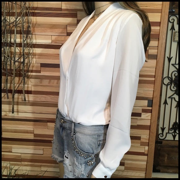 Crossover Blouse Bodysuit - Picture 4 of 8