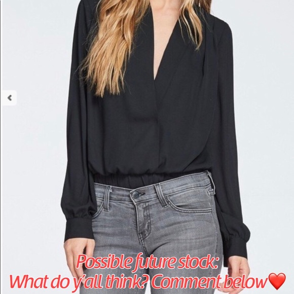 Crossover Blouse Bodysuit - Picture 7 of 8