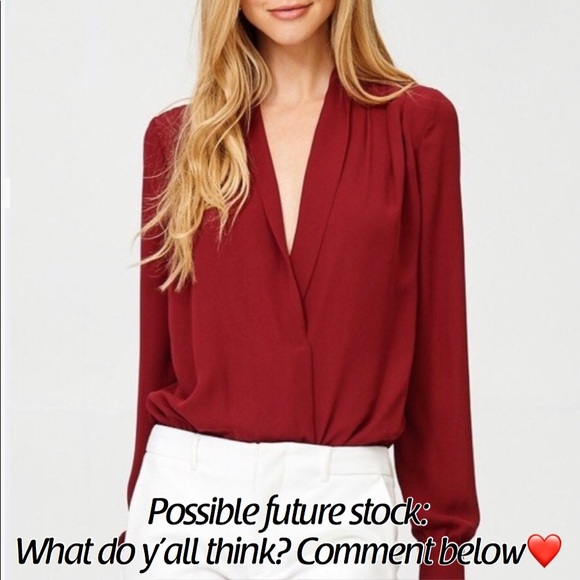 Crossover Blouse Bodysuit - Picture 8 of 8