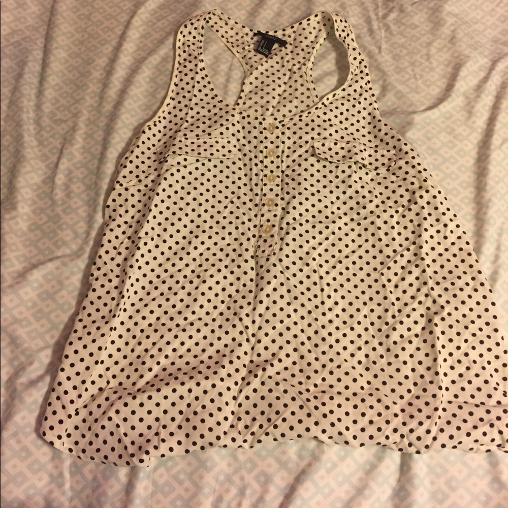 F21 Cute Summer Polka-Dotted Top