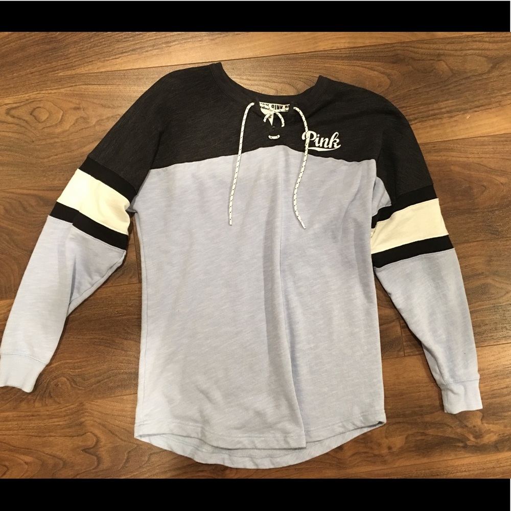Victoria's Secret PINK lace up varsity crew