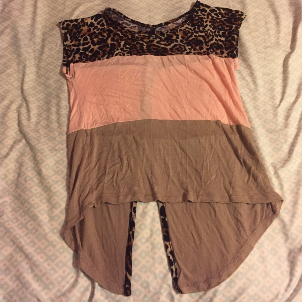 Occasion cute cheetah print top
