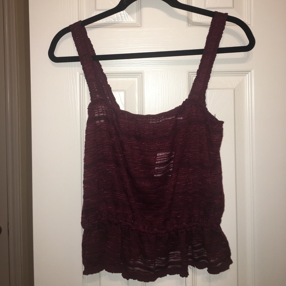 UO Maroon Synched Tank Top