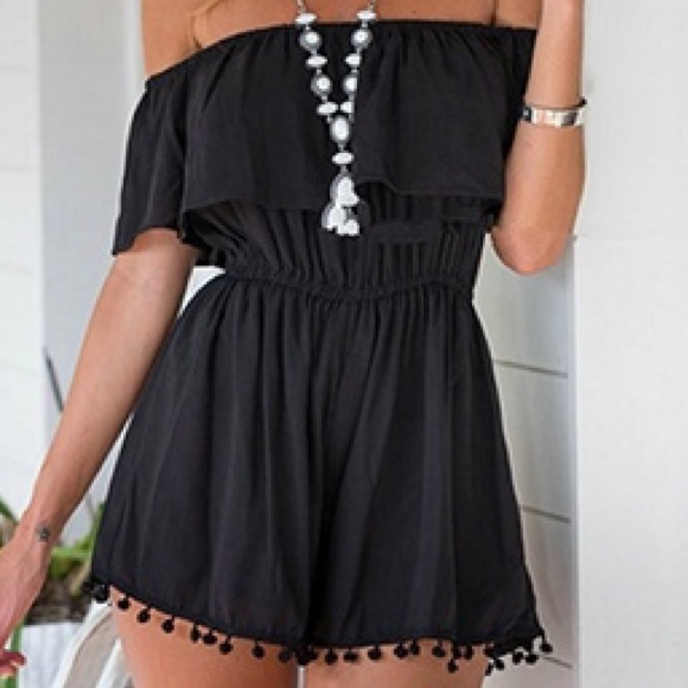 Black summer romper